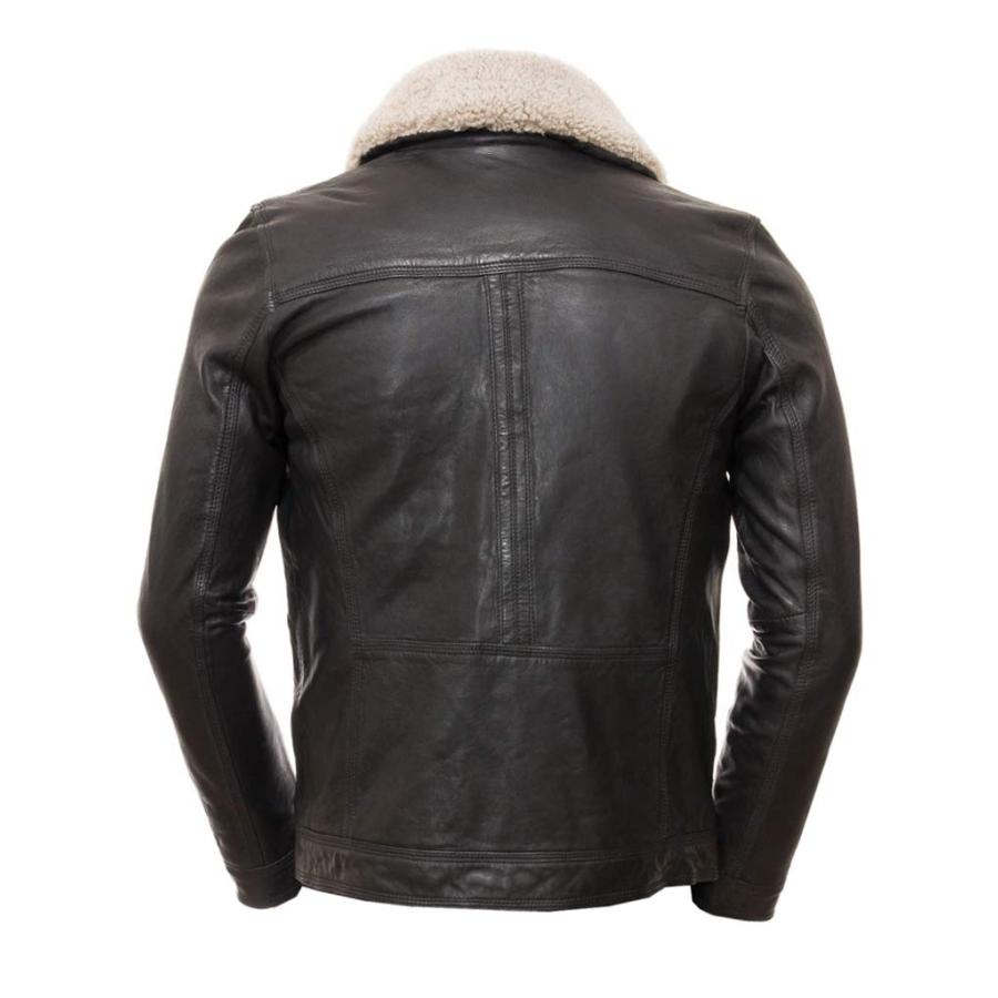 【並行輸入品】JUFAH Talento Mens Genuine Leather Jacket Removable Sherpa Sheepの画像
