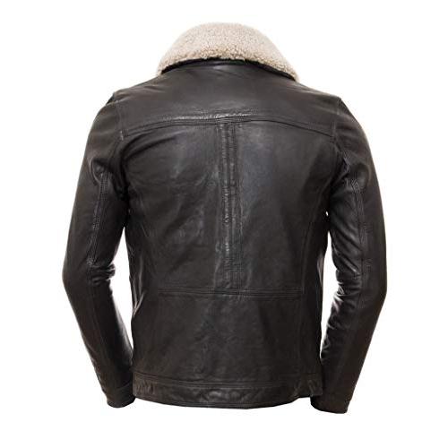 【並行輸入品】JUFAH Talento Mens Genuine Leather Jacket Removable Sherpa Sheepの画像