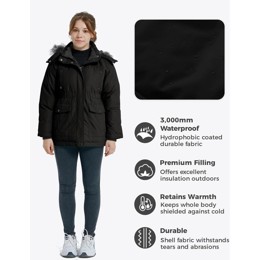 【並行輸入品】Wantdo Girl's Breathable Winter Coat Thick Fleeced lined Pufferの画像