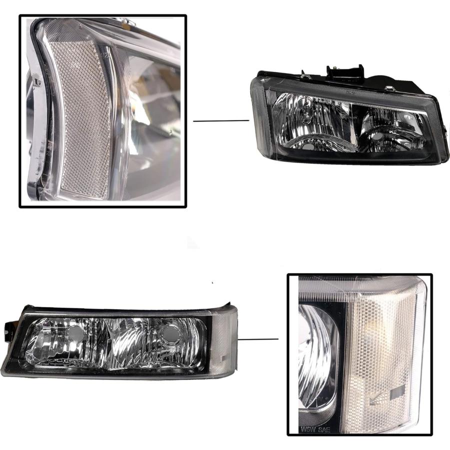 【並行輸入品】A\u0026P ヘッドライトアセンブリ 03-06 Avalanche Silverado 1500 1500HD 2500 2500HD 35の画像
