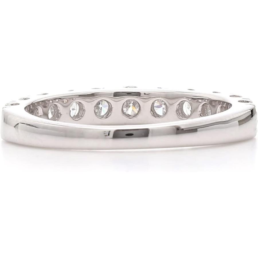 並行輸入品】14K ホワイトゴールド 人工ダイヤモンド 結婚指輪 (1.00