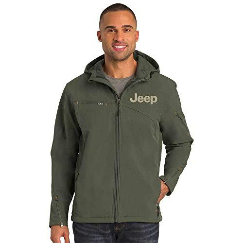 【並行輸入品】Jeep Mens Hooded Softshell Jacket (Mineral Green, Large)の画像