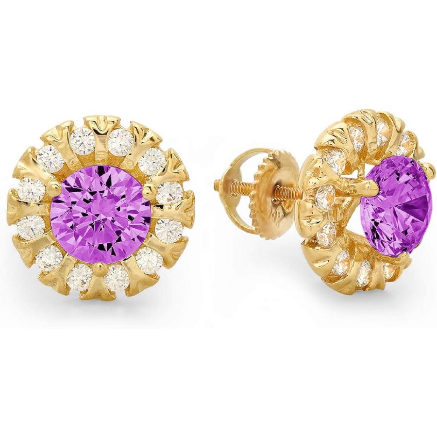 【並行輸入品】1.02 ct Brilliant Round Cut Halo Solitaire Flawless Genuine Simulateの画像