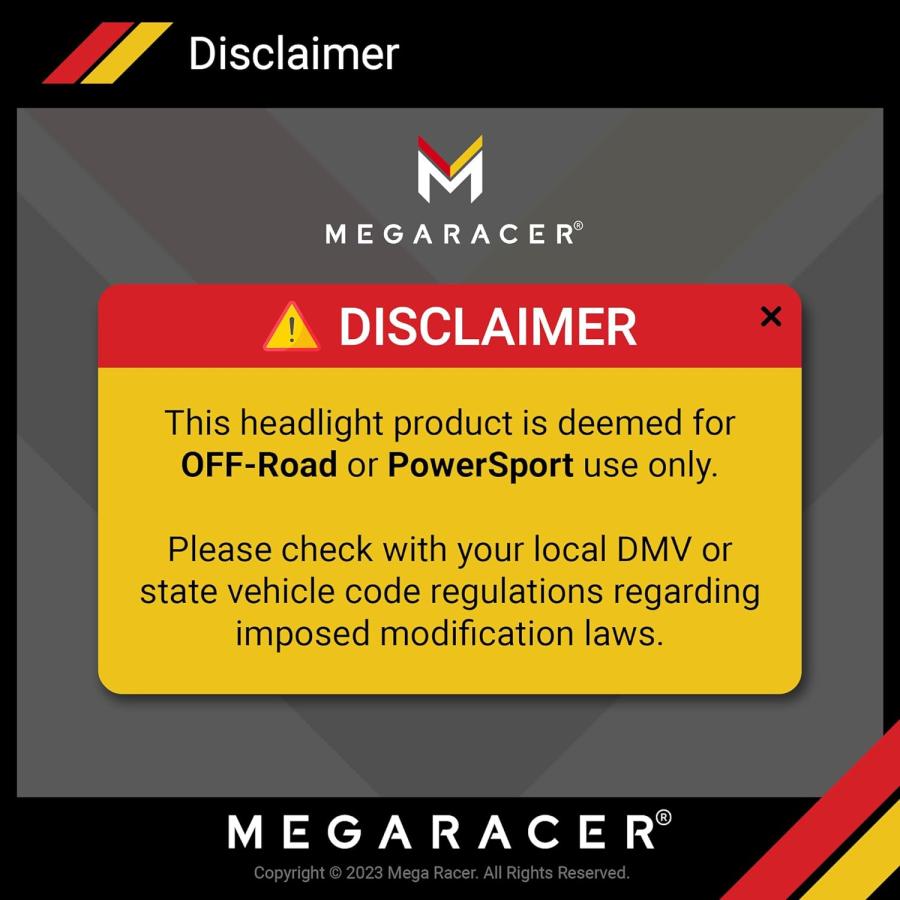 【並行輸入品】Mega Racer ワイヤレス 9005/HB3 9006/HB4 LED電球 - 50ワット 6500K デイライトホワイト 120の画像