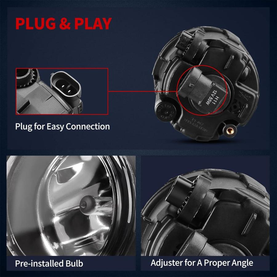 【並行輸入品】YITAMOTOR Fog Lights Compatible with 2011 2012 2013 Rogue 2014-2015の画像