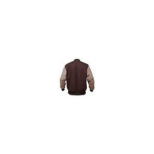 【並行輸入品】Canadian Leather Men Hotline Miami B Logo Varsity Brown Wool Jacの画像