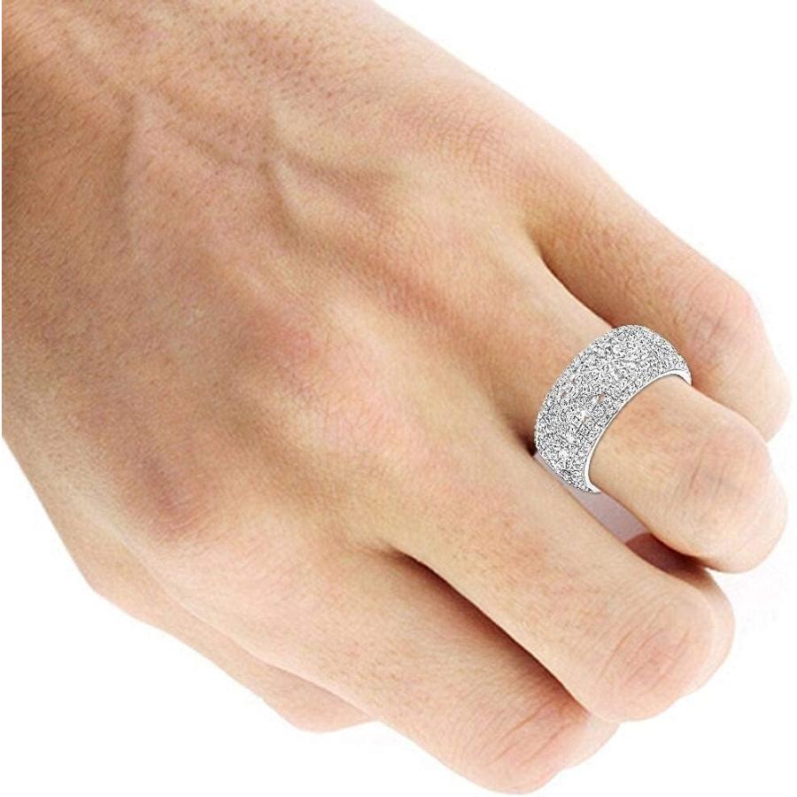 【並行輸入品】2.5 Carat Mens Rings 14k Gold Unique Mens Moissanite Diamond Weddingの画像