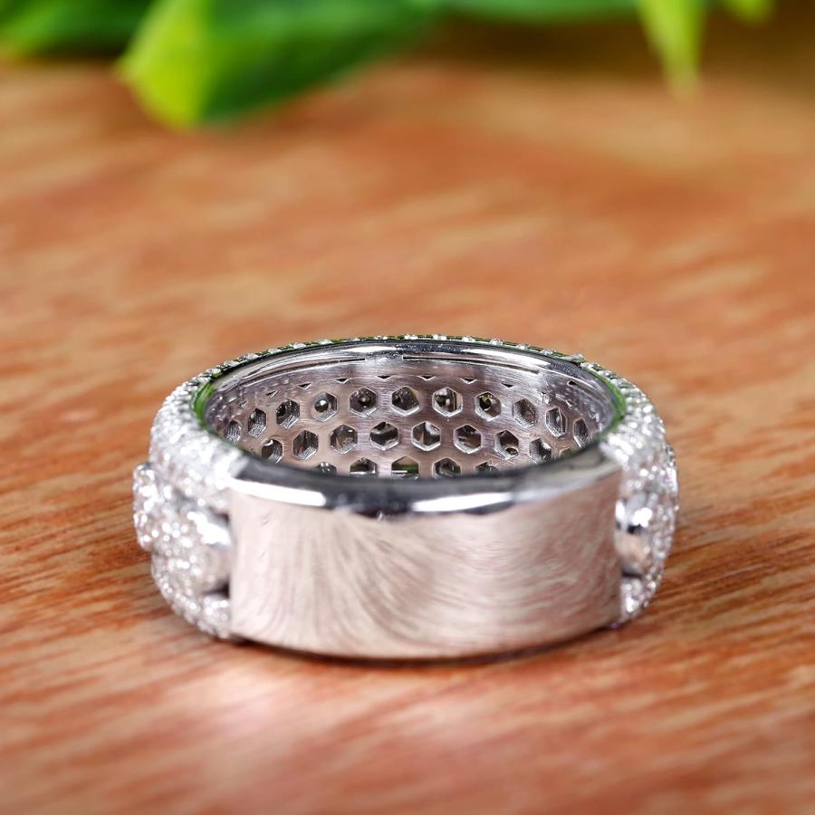 【並行輸入品】2.5 Carat Mens Rings 14k Gold Unique Mens Moissanite Diamond Weddingの画像