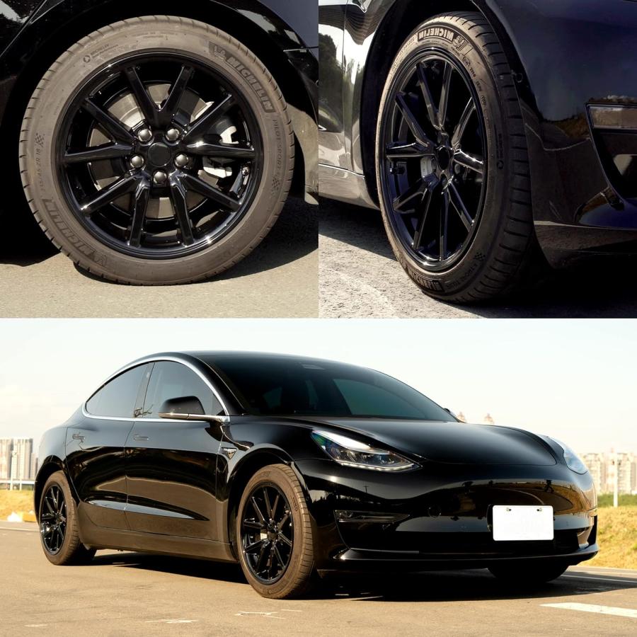 【並行輸入品】Mayde 18-Inch Hub Caps fits 2017-2022 Tesla Model 3  Replacement Wheの画像