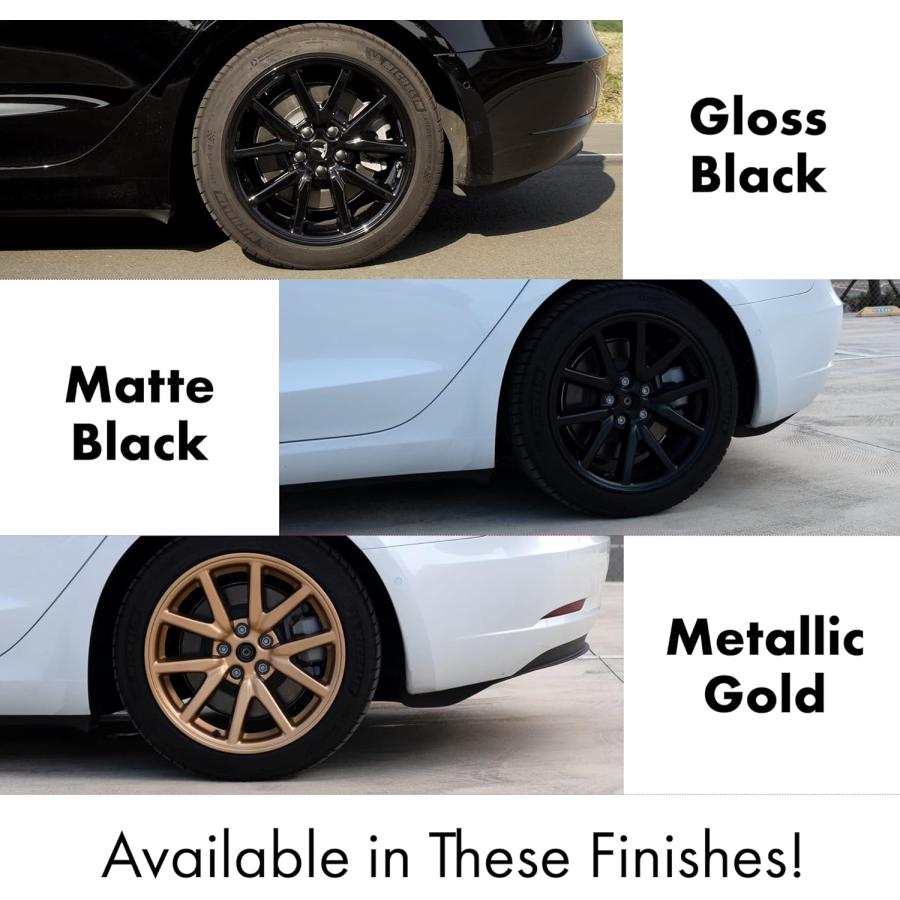 【並行輸入品】Mayde 18-Inch Hub Caps fits 2017-2022 Tesla Model 3  Replacement Wheの画像