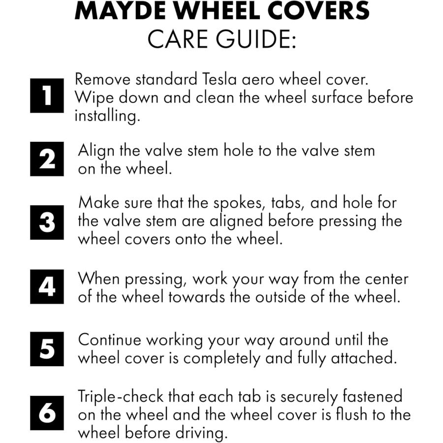 【並行輸入品】Mayde 18-Inch Hub Caps fits 2017-2022 Tesla Model 3  Replacement Wheの画像