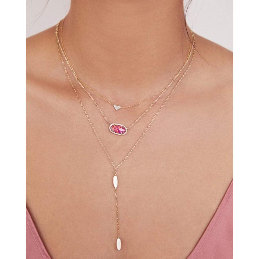 【並行輸入品】Kendra Scott ハートペンダントネックレス レディース ファインジュエリー Kendra Scott White Diaの画像