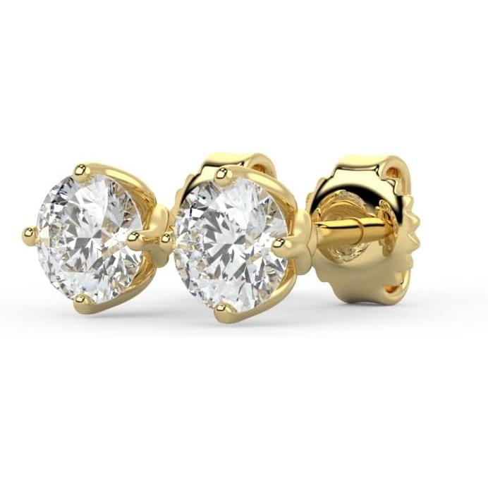 4ct ラディアントカット 人工高炭素ダイヤモンド キラキラ 1粒 ピアス