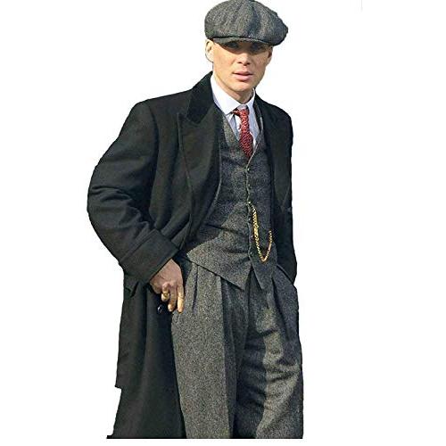 peaky blinders風コート Peaky Blinders Tommy Shelby Black Trench Coat - 3X-Large / Black