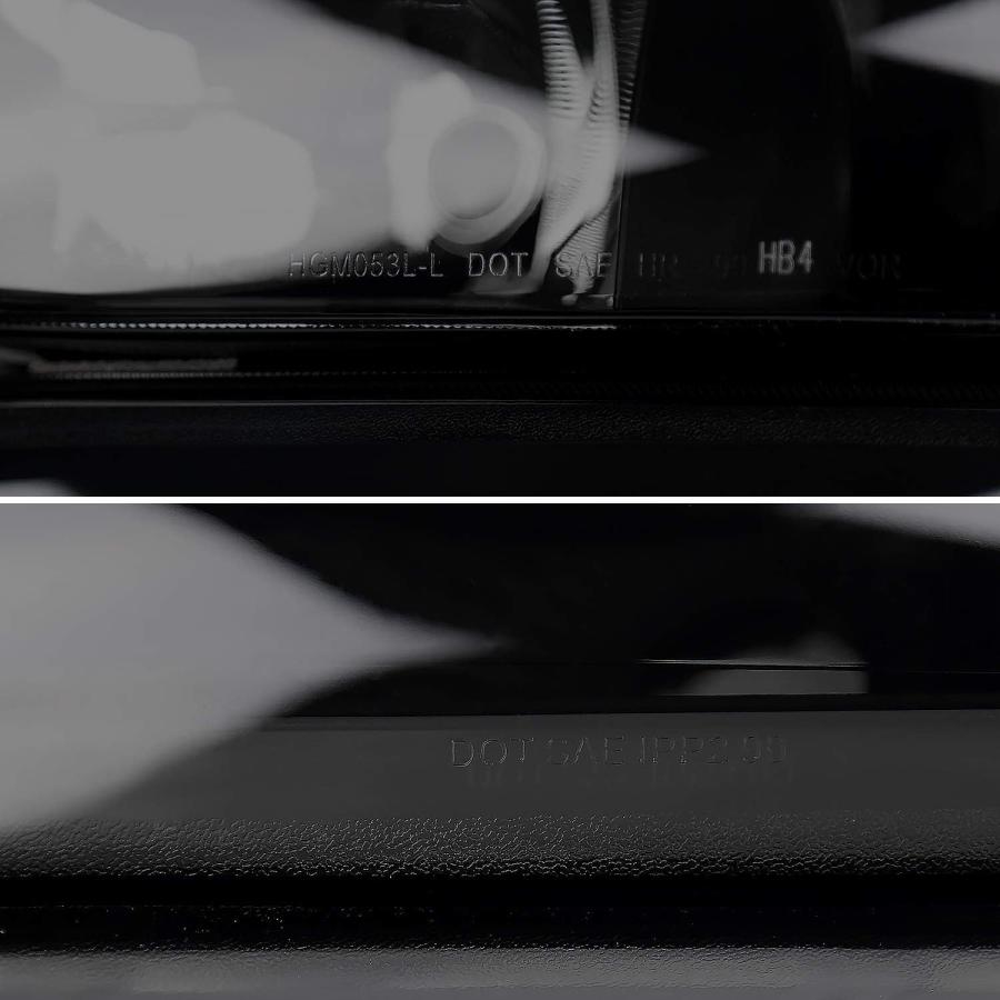 【並行輸入品】Spec-D チューニング LED バー ブラック ハウジング スモーク レンズ ヘッドライト + バンパーライト 4個 1999-20の画像