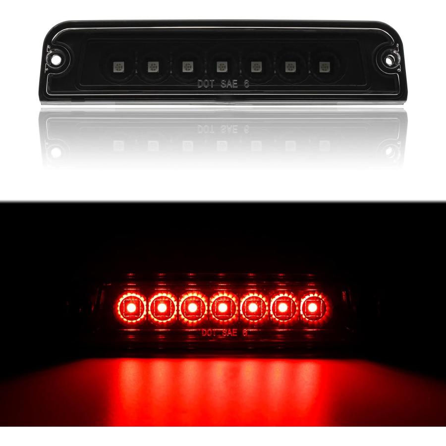 【並行輸入品】LED 第3 3 ブレーキライト ラングラー TJ 97-06用 Kewisauto クリアセンターハイマウントストップライト ジープ_1