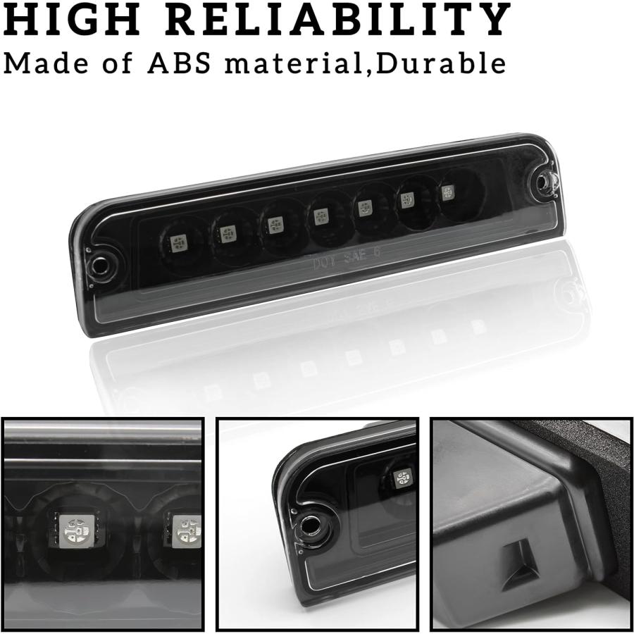 【並行輸入品】LED 第3 3 ブレーキライト ラングラー TJ 97-06用 Kewisauto クリアセンターハイマウントストップライト ジープ_2