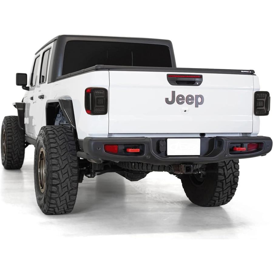 【並行輸入品】WOLFSTORM スモークLEDテールライト 2019-2023 Jeep Gladiator JTアクセサリー / 3D DRL/ダの画像