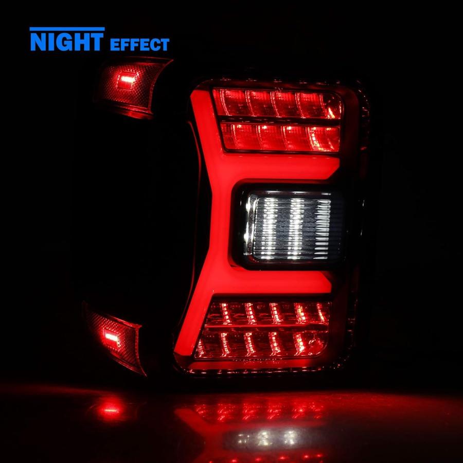 【並行輸入品】WOLFSTORM スモークLEDテールライト 2019-2023 Jeep Gladiator JTアクセサリー / 3D DRL/ダの画像