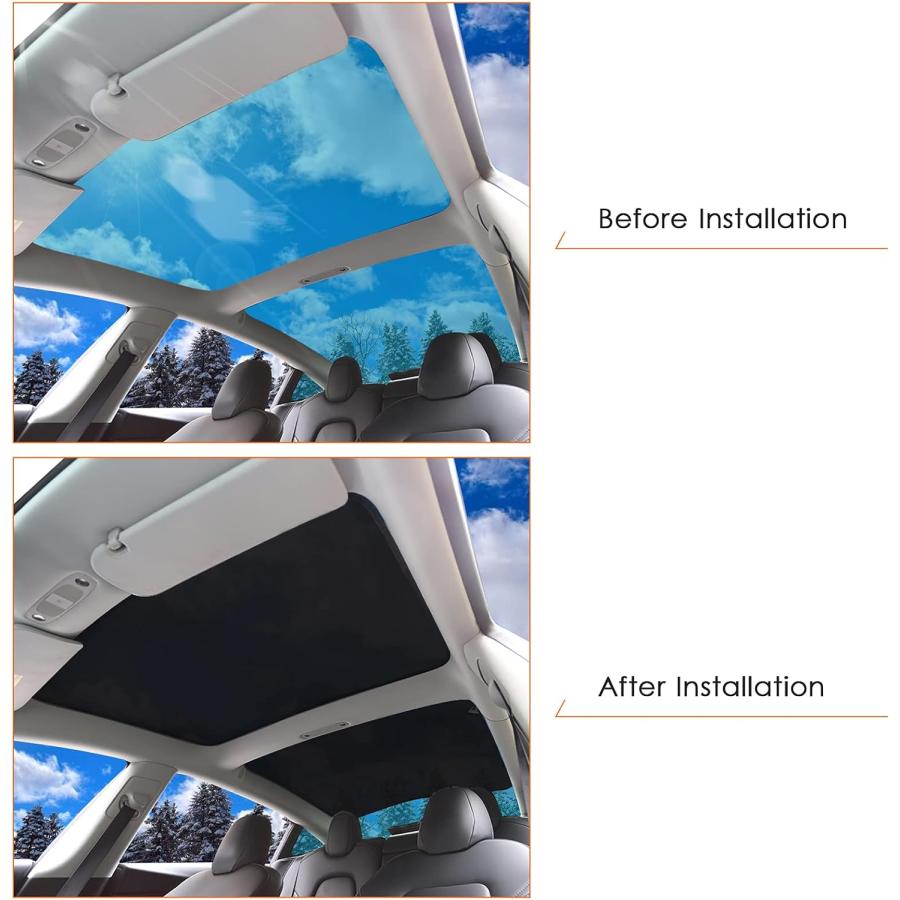 【並行輸入品】TopLight Upgrade Tesla Model 3 Sunshades 2022 2021 Premium Frontの画像