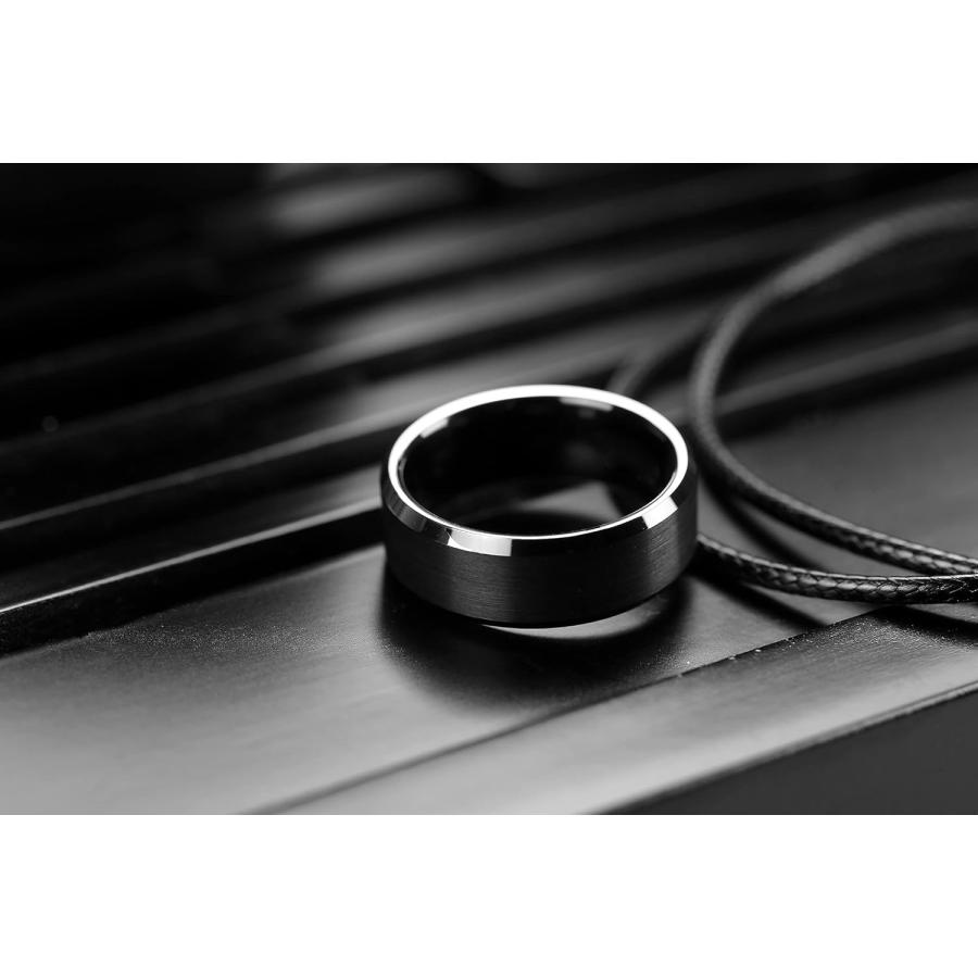 並行輸入品】LerchPhi メンズ リング チタン 結婚指輪 8mm ブラック