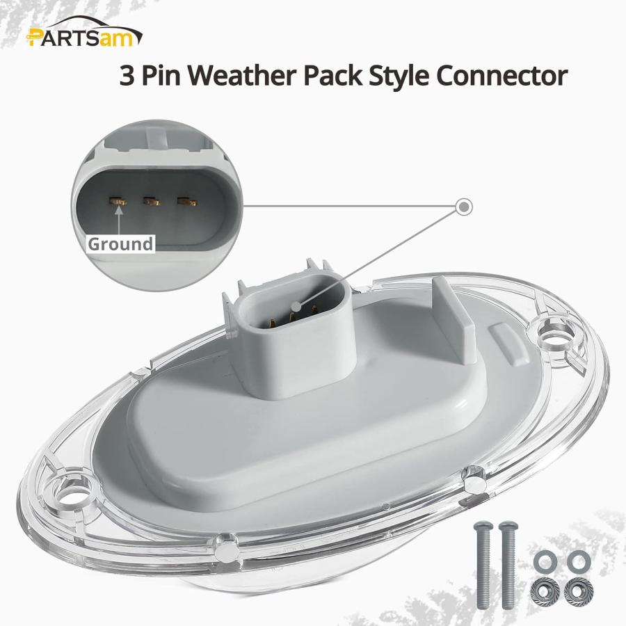 【並行輸入品】Partsam 2個 Freightliner Cascadia アンバー LED サイドマーカー ウィンカーライト 5-2835-SM_3