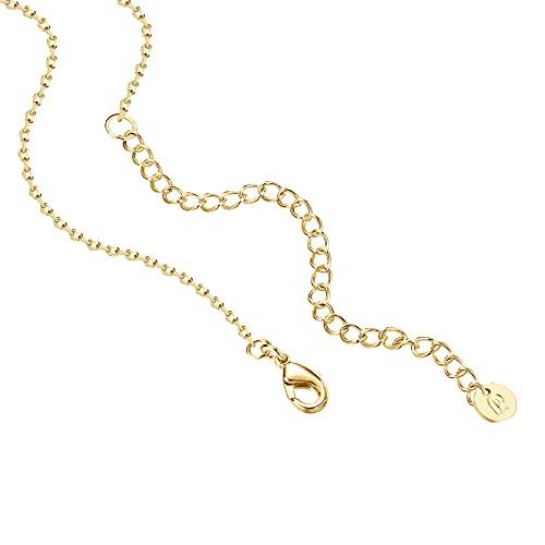 【並行輸入品】PAVOI 14K ホワイトゴールドメッキ ステーションネックレス | 模造ダイヤモンド BTYネックレス | レディース CZチ_7