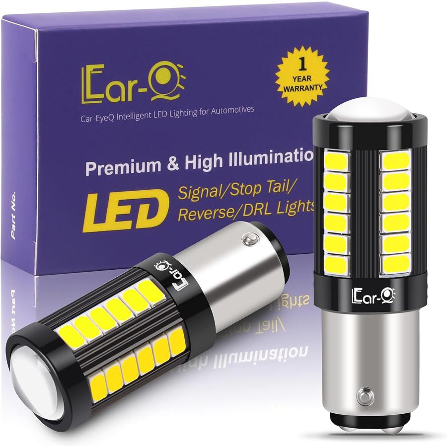 【並行輸入品】Car-EyeQ 2800lms BAY15d バヨネット 7528 1157 LED電球 12V ウィンカー ブレーキ テールライトの画像