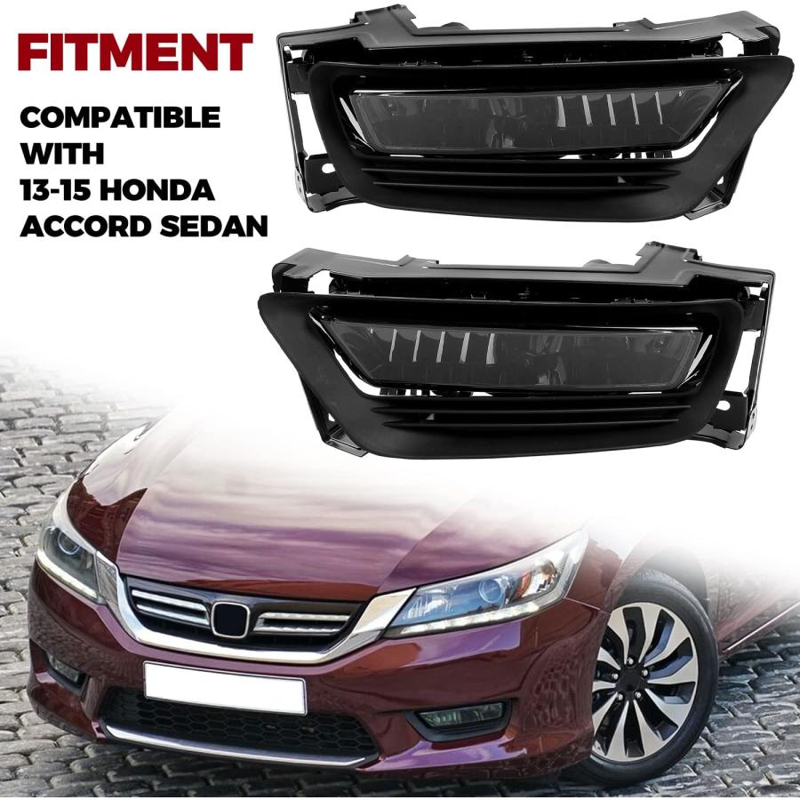 【並行輸入品】HECASA フォグライトランプ 2013 2014 2015 ホンダ アコード セダン バンパー ドライビング フォグライト スイッチの画像