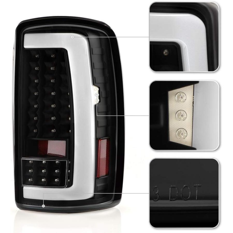 【並行輸入品】VIPMOTOZ OLEDチューブ フルLEDテールブレーキライトランプ ペアセット 2000-2006 サバーバン タホ ユーコン リの画像