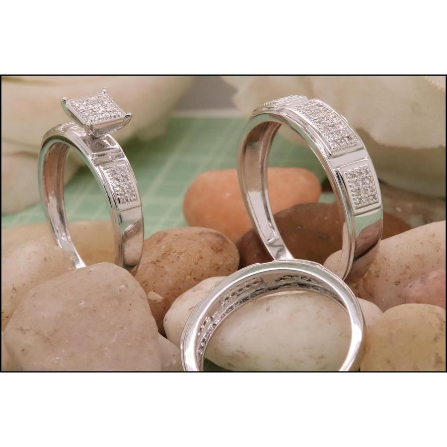 【並行輸入品】Dazzlingrock Collection 0.33 Carat (ctw) Round White Diamond Squareの画像