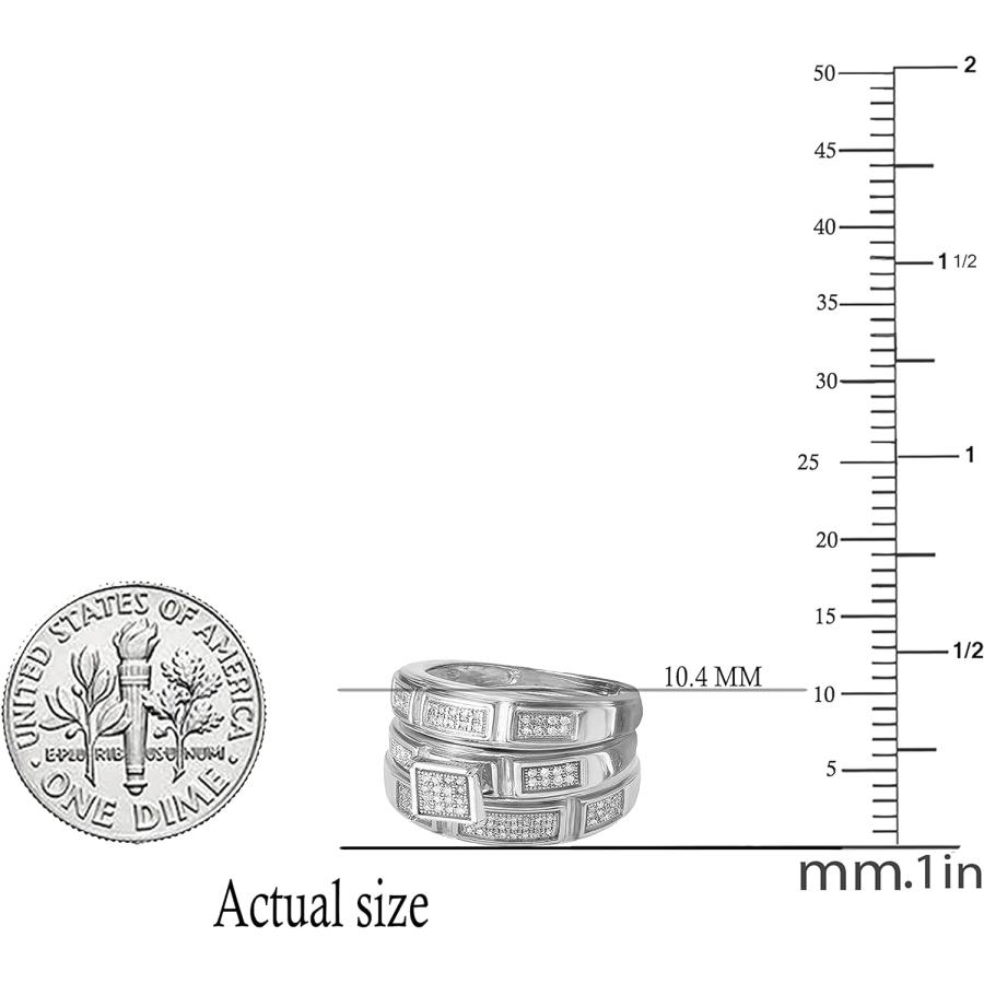 【並行輸入品】Dazzlingrock Collection 0.33 Carat (ctw) Round White Diamond Squareの画像