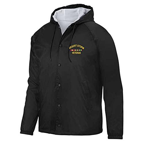 【並行輸入品】Desert Storm Veteran Embroidered Hooded Sports Jacket with Ribboの画像