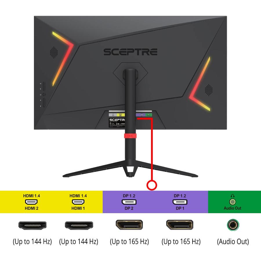 【並行輸入品】Sceptre Monitor de Juego IPS 27" 2K QHD 2560 x 1440p hasta 165Hz_9