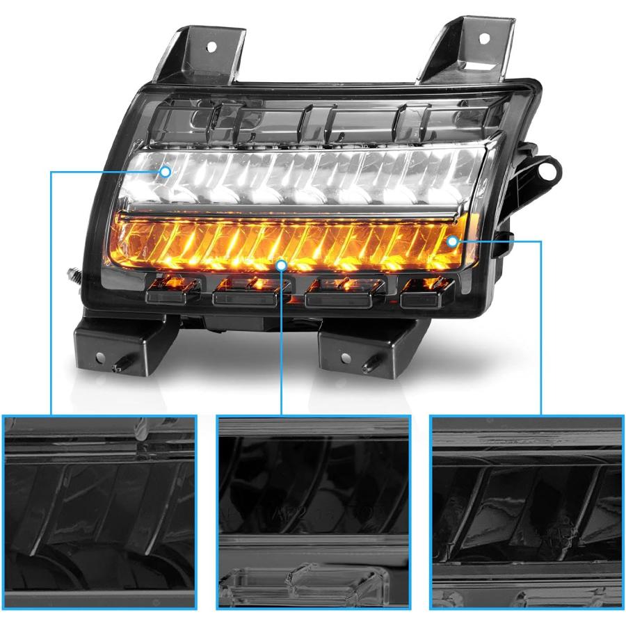 【並行輸入品】AmeriLite 2018-2020 Jeep Wrangler JL スポーツモデル [フルLED DRL] シーケンシャルバンパー_2