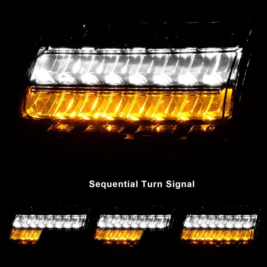 【並行輸入品】AmeriLite 2018-2020 Jeep Wrangler JL スポーツモデル [フルLED DRL] シーケンシャルバンパー_7