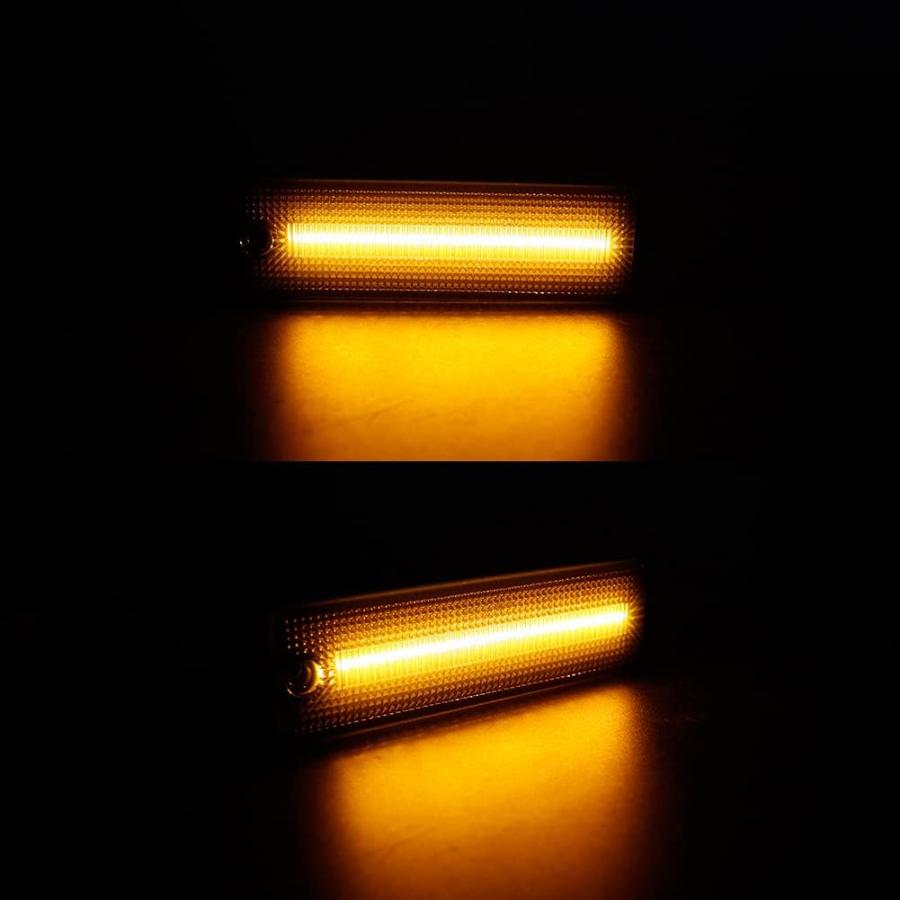 【並行輸入品】KENRTIR スモークレンズ アンバー/レッド LED サイドマーカーライトキット 1998-2002 ポンティアック ファイヤーバーの画像