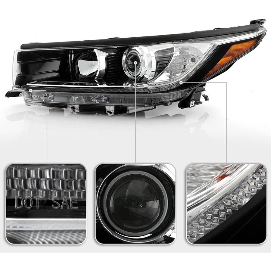 【並行輸入品】ACANII - [LED DRLモデルのみ] 2017 2018 2019 トヨタ ハイランダー LED DRL プロジェクター ヘッ_3