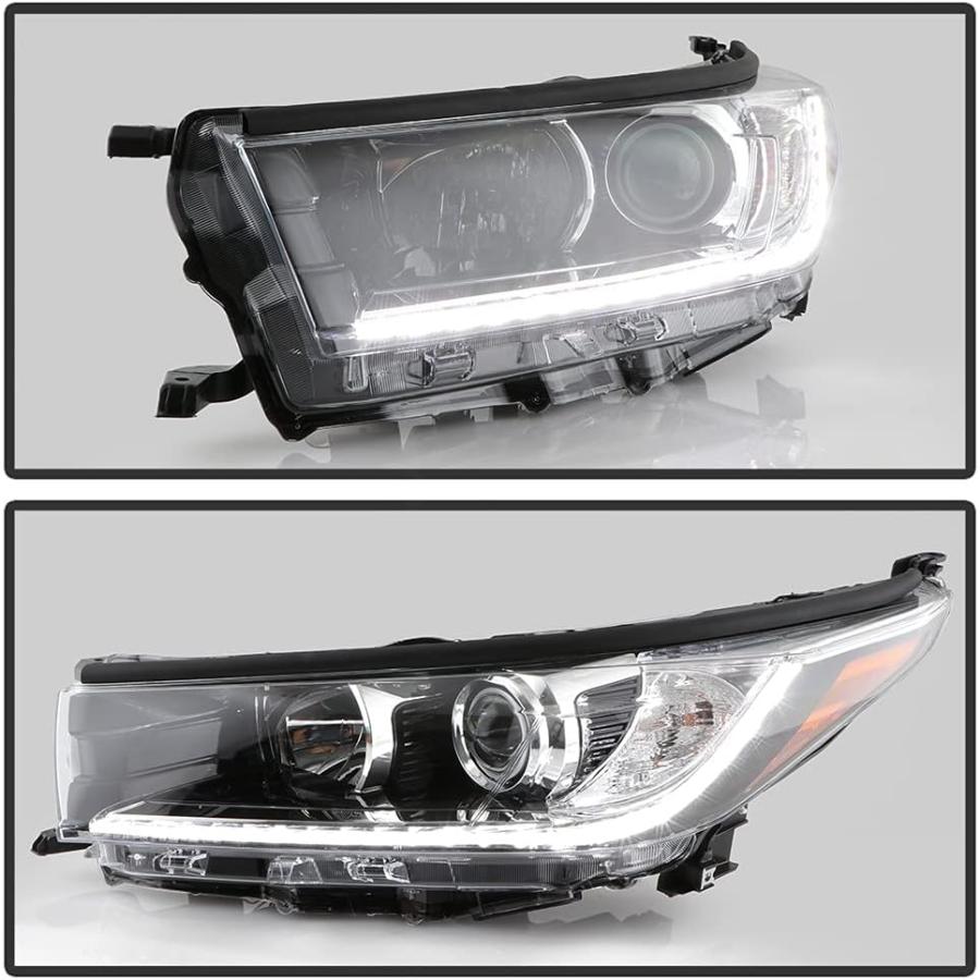 【並行輸入品】ACANII - [LED DRLモデルのみ] 2017 2018 2019 トヨタ ハイランダー LED DRL プロジェクター ヘッ_4