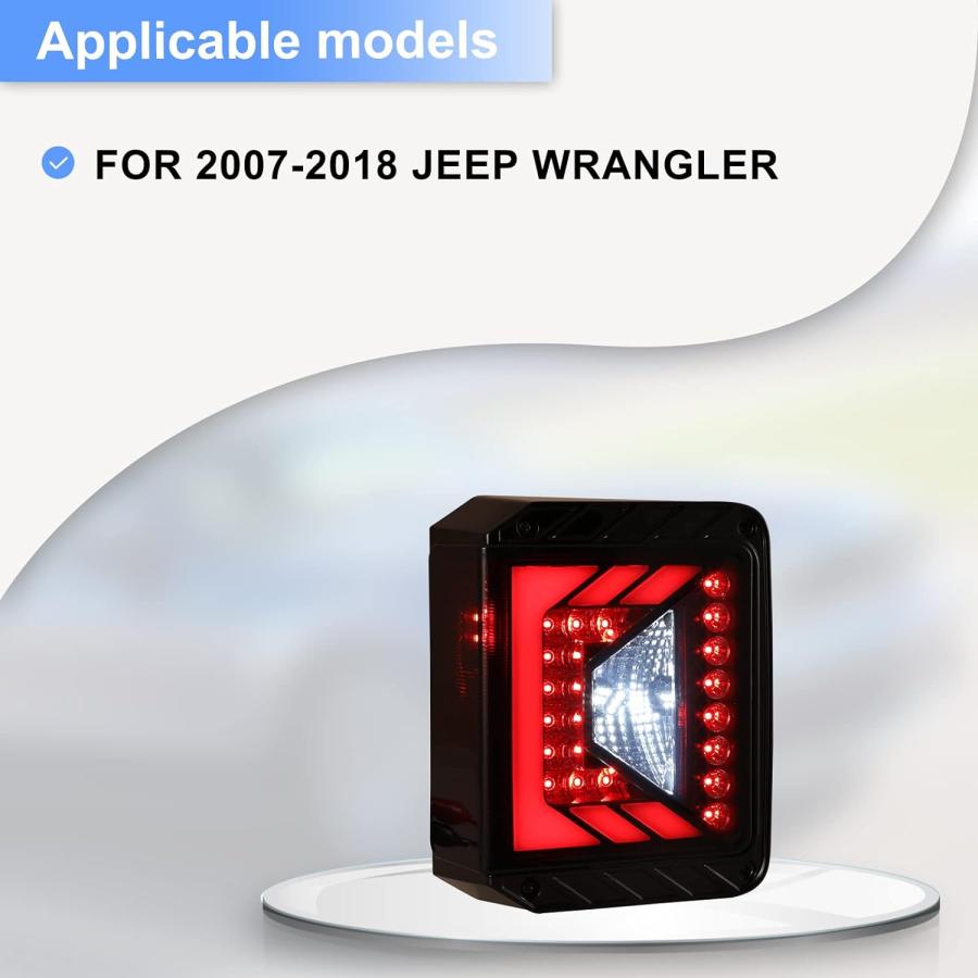 【並行輸入品】ROXX LEDテールライト 交換用 1ペア (ブラックスモークレンズ)の画像