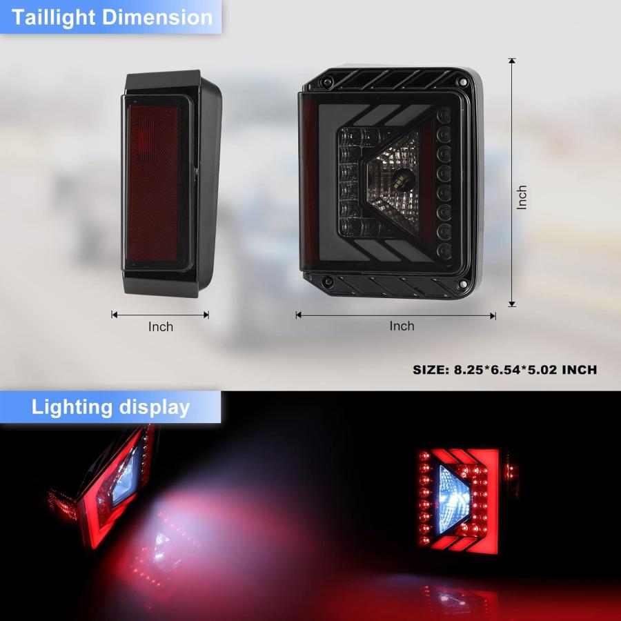 【並行輸入品】ROXX LEDテールライト 交換用 1ペア (ブラックスモークレンズ)の画像