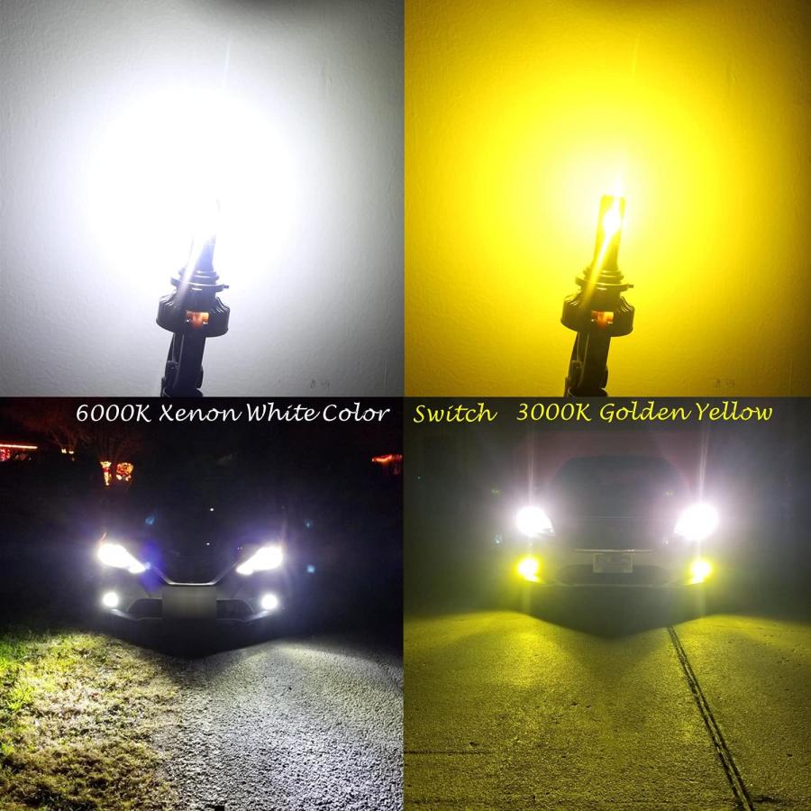 【並行輸入品】Alla Lighting 10000Lms 9005 H10 9145 LED スイッチバック フォグランプ ヘッドライト 6000Kの画像