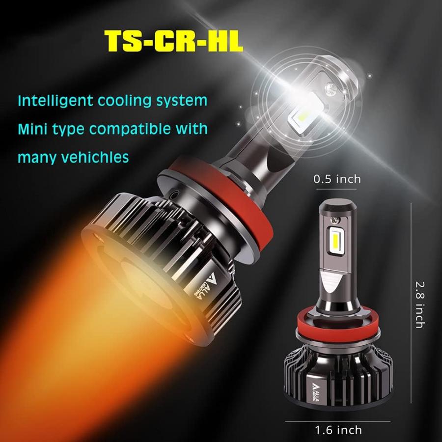 【並行輸入品】Alla Lighting 10000Lms 9005 H10 9145 LED スイッチバック フォグランプ ヘッドライト 6000Kの画像