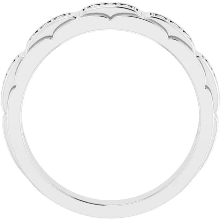 【並行輸入品】1/3カラット メンズ 人工ダイヤモンド 結婚指輪 ホワイトゴールド アニバーサリーバンド  ホワイトゴールド。  ダイヤモンドの画像