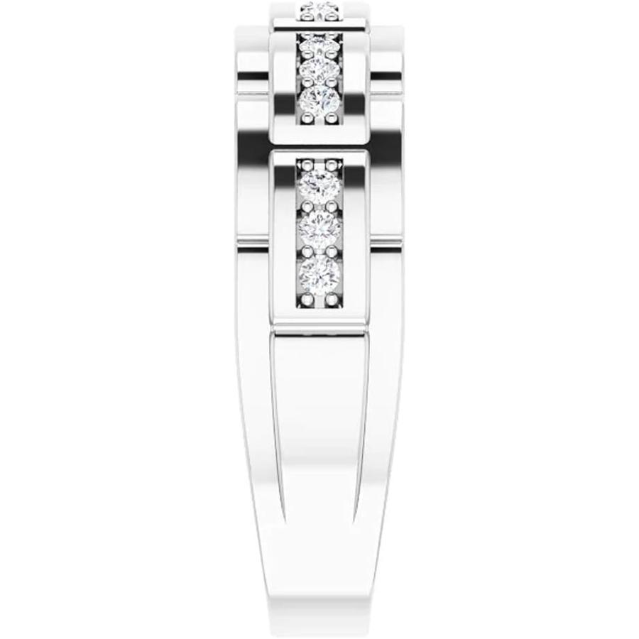 【並行輸入品】1/3カラット メンズ 人工ダイヤモンド 結婚指輪 ホワイトゴールド アニバーサリーバンド  ホワイトゴールド。  ダイヤモンドの画像