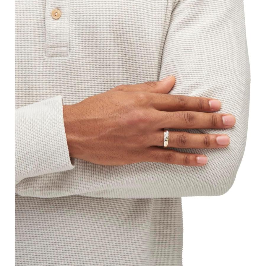 【並行輸入品】PalmBeach Men's 10K Gold Genuine Diamond Wedding Band Ring (1/10 cttの画像