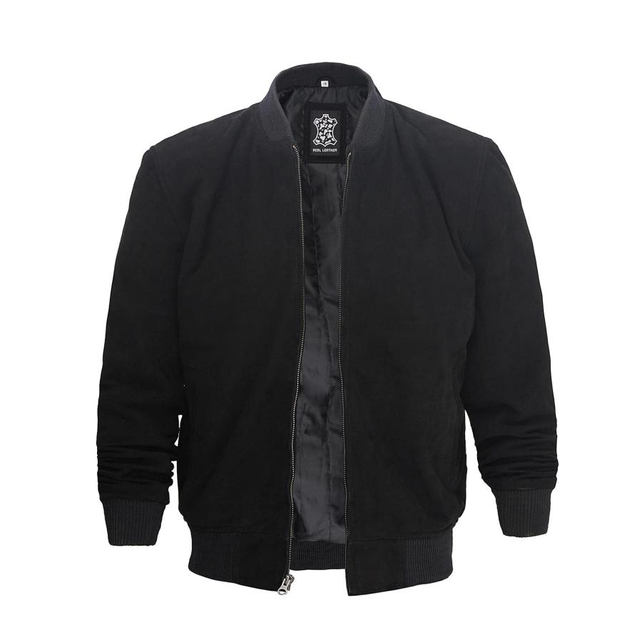 【並行輸入品】Decrum Mens Suede Jacket   Black Leather Jackets for Men | [1109の画像