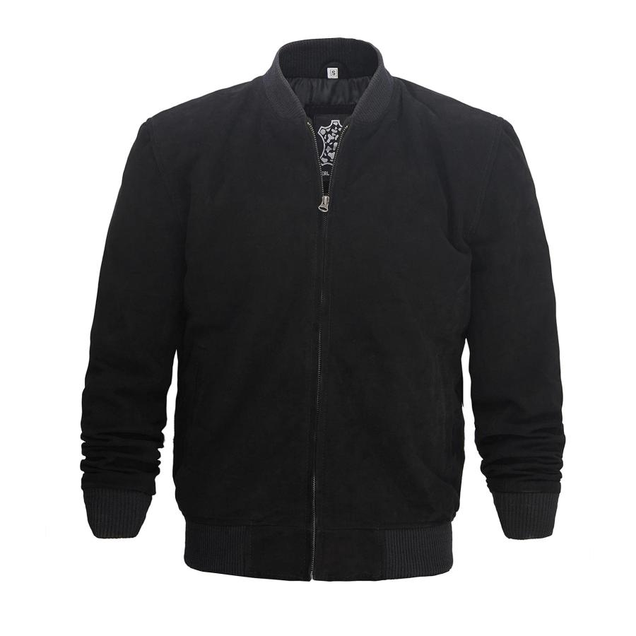 【並行輸入品】Decrum Mens Suede Jacket   Black Leather Jackets for Men | [1109の画像