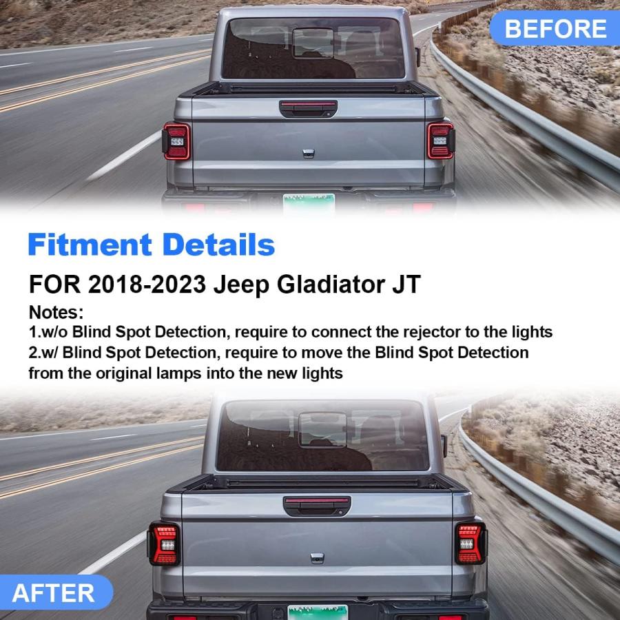 【並行輸入品】ROXX LEDテールライト 2019-2022 Jeep Gladiator JT 19-22 Jeep Gladiator LEDの画像