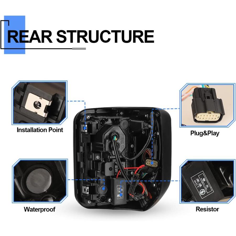 【並行輸入品】ROXX LEDテールライト 2019-2022 Jeep Gladiator JT 19-22 Jeep Gladiator LEDの画像